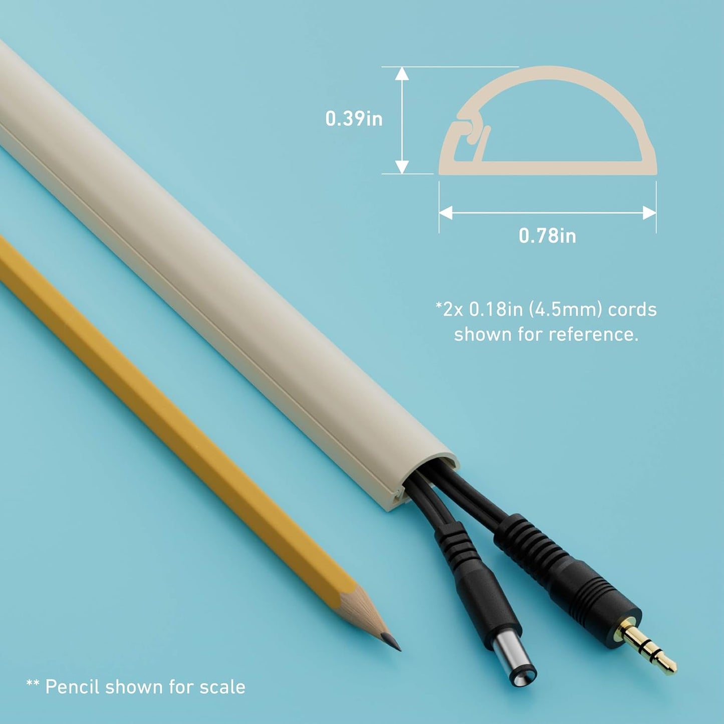 D-Line 157in Cord Cover Kit, Self-Adhesive Wire Hiders, Cable Raceway to Hide Wires on Wall, Electrical Cable Management - 10x 15.7 Lengths & 19 Accessories - 1.18" (W) x 0.59" (H) - Black
