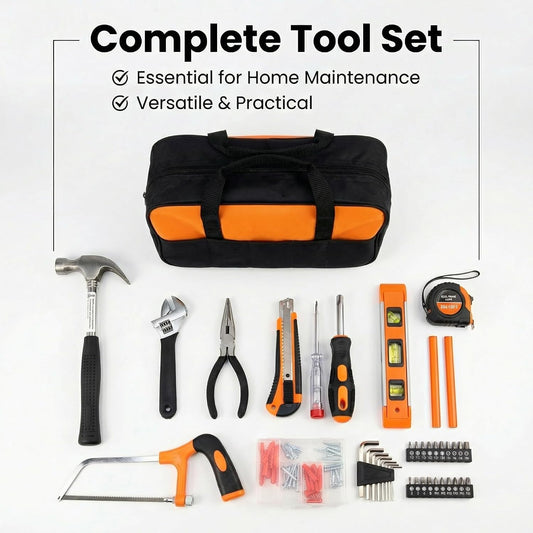 Basic Tool Kit - Tool kit for Home,Apartement,Dorm and Office.Starter Household Tool Set for Beginner,Women,New College for Home Repair,Daily Maintenance or DIY (155pcs-1new)