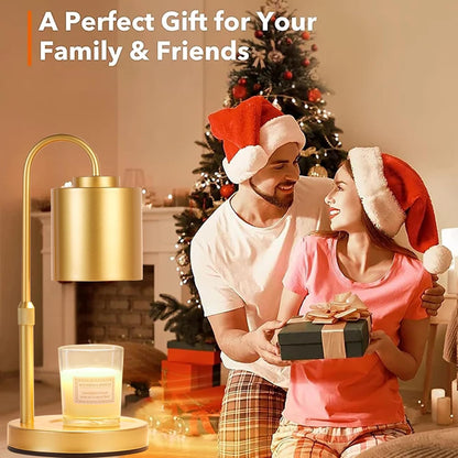 CASTLELIFE Candle Warmer Lamp with Timer & Dimmer, Height Adjustable Electric Wax Melt Warmer for Jar Candles, Gifts for Mom Home Decor, Black