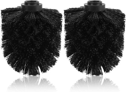 EKDJKK 2PCS Toilet Bowl Brush Replacement Head, Toilet Brush Head Replacement with Durable Stiff Bristles, Cleaning Tool for Home Hotel Bathroom (White)