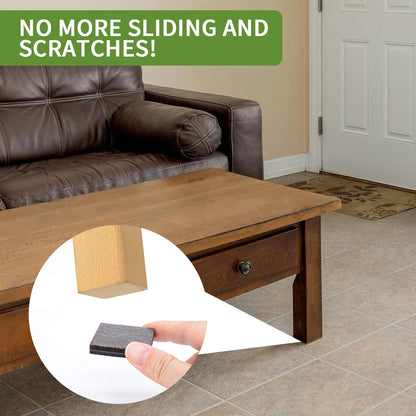 Non Slip Furniture Pads 36 PCS 1'' Square - Anti Slip Furniture Pads - Self Adhesive Rubber Feet Furniture Feet - Chair Leg Floor Protectors - Keep Furniture in Place