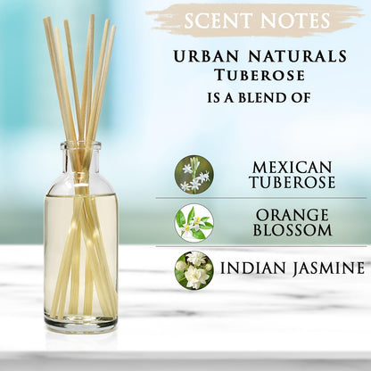 Urban Naturals Smoked Vanilla Reed Diffuser Set with Vanilla Bean, Sandalwood & Leather | Made in the USA - Colors B