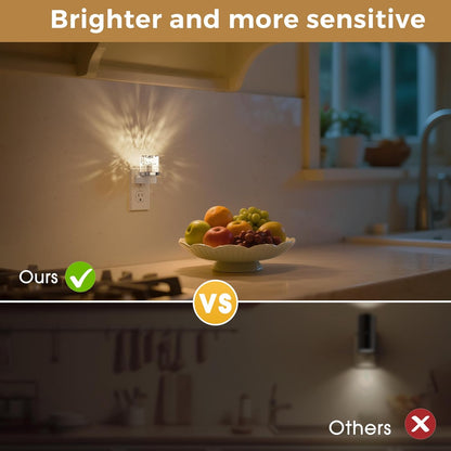 L LOHAS LED Night Light, Bubble Night Lights Plug into Wall,2 Pack 3000K/4000k/5000K Adjustable Color Temperature Night Light,Dimmable Nightlights with Dusk to Dawn Sensor for Rooms Bathroom Hallway