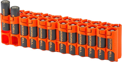 AA Battery Storage Caddy by Storacell, Yellow - Holds 24 Batteries (Not Included)