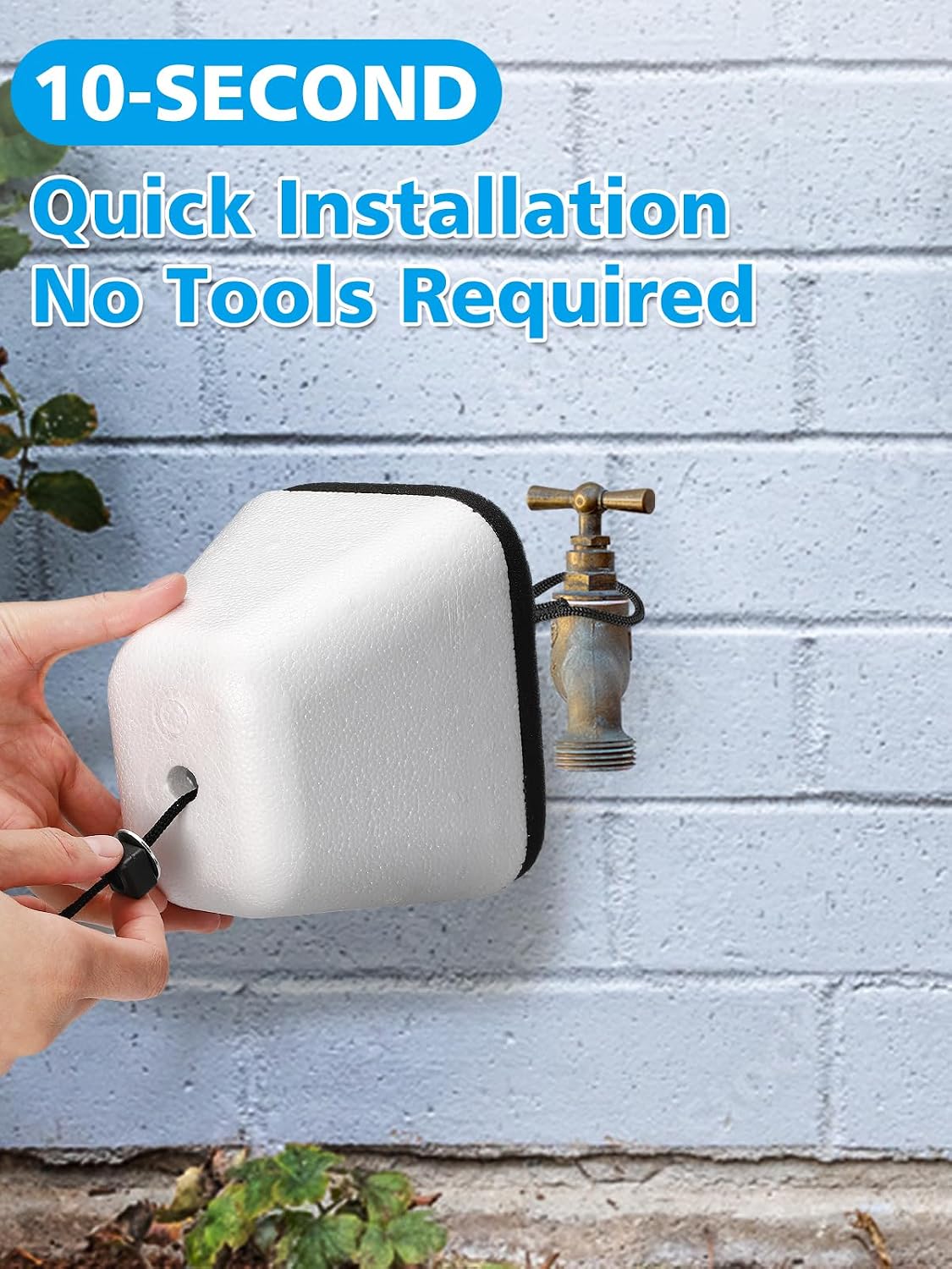 Outdoor Faucet Covers for Winter, Easy to Install Insulated Foam Protector Against Freeze for Outside Faucet Water Spigot Garden Hose Bib, Resuable, 2 Pcs