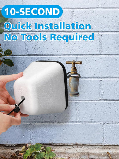 Outdoor Faucet Covers for Winter, Easy to Install Insulated Foam Protector Against Freeze for Outside Faucet Water Spigot Garden Hose Bib, Resuable, 2 Pcs