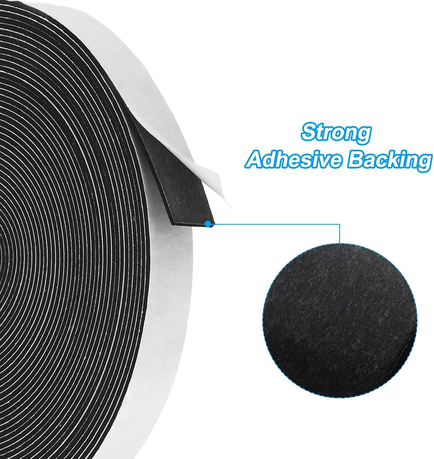 PATIKIL Weather Stripping Door Seal Strip, 3/8 Inch x 1/4 Inch x 32 Ft Self Adhesive Soundproof High Density Foam Tape Insulation for Door Window Air Conditioning, White - Colors B