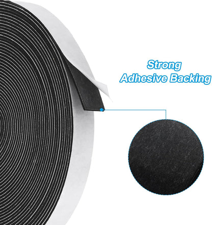 PATIKIL Weather Stripping Door Seal Strip, 3/8 Inch x 1/4 Inch x 32 Ft Self Adhesive Soundproof High Density Foam Tape Insulation for Door Window Air Conditioning, White - Colors B