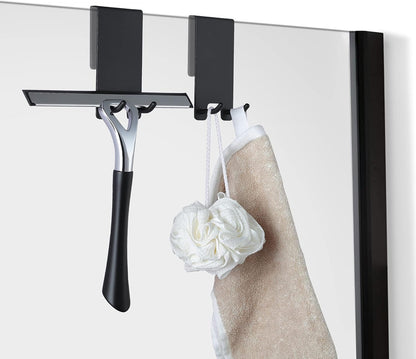 Taozun Shower Door Hooks, Gold Towel Hooks for Bathroom Frameless Glass Door, Shower Squeegee Hooks, 2-Pack, Stainless Steel