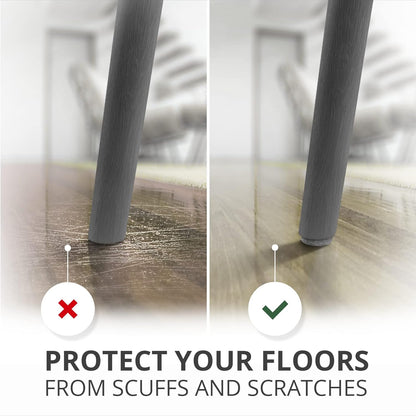 Felt Furniture Pads X-PROTECTOR - 48 Premium Floor Protector Chair Felts for Feet Wood Floors Best Hardwood Protect Your Hard Floors! (Brown)