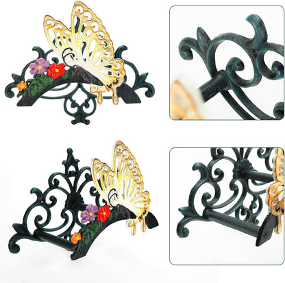 Sungmor Heavy Duty Cast Iron Hose Holder,Garden & Yard Decorative Birds Wall Mounted Hose Butler,Water Pipe Holds,Rack,Hanger,Antique Wall Decorations
