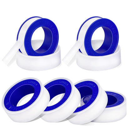 3 Roll Plumbers Tape, Teflon Water Pipe Sealing Tape, High-Density Thickening and Lengthen, High-Sealing Performance Waterproof Duct, Thread Seal, L 590 in x W 0.51 in. White