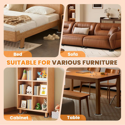 Furniture Sliders for Carpet 8PCS, Heavy Duty Furniture Movers Pads 3 1/2", Chair Leg Floor Protectors, Reusable Furniture Moving Sliders for Easy Glide