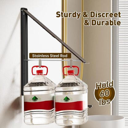 Clothes Drying Rack, Laundry Room Wall Mounted Retractable Clothes Hanger Drying Rack, Laundry Clothing Drying Rack Folding Indoor or Outdoor, Easy Installation Aluminium Dryer, 1pcs(White)