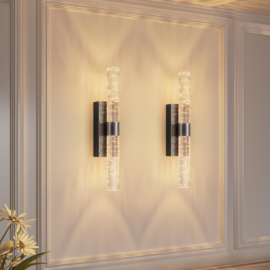 camuucci Battery Operated Wall Sconces Set of 2 Rechargeable Battery Powered Wall Light with 12000mAh Not Hardwired Dimmable Wall Lamp Fixtures for Bedroom Living Room Gold 15.3 Inches