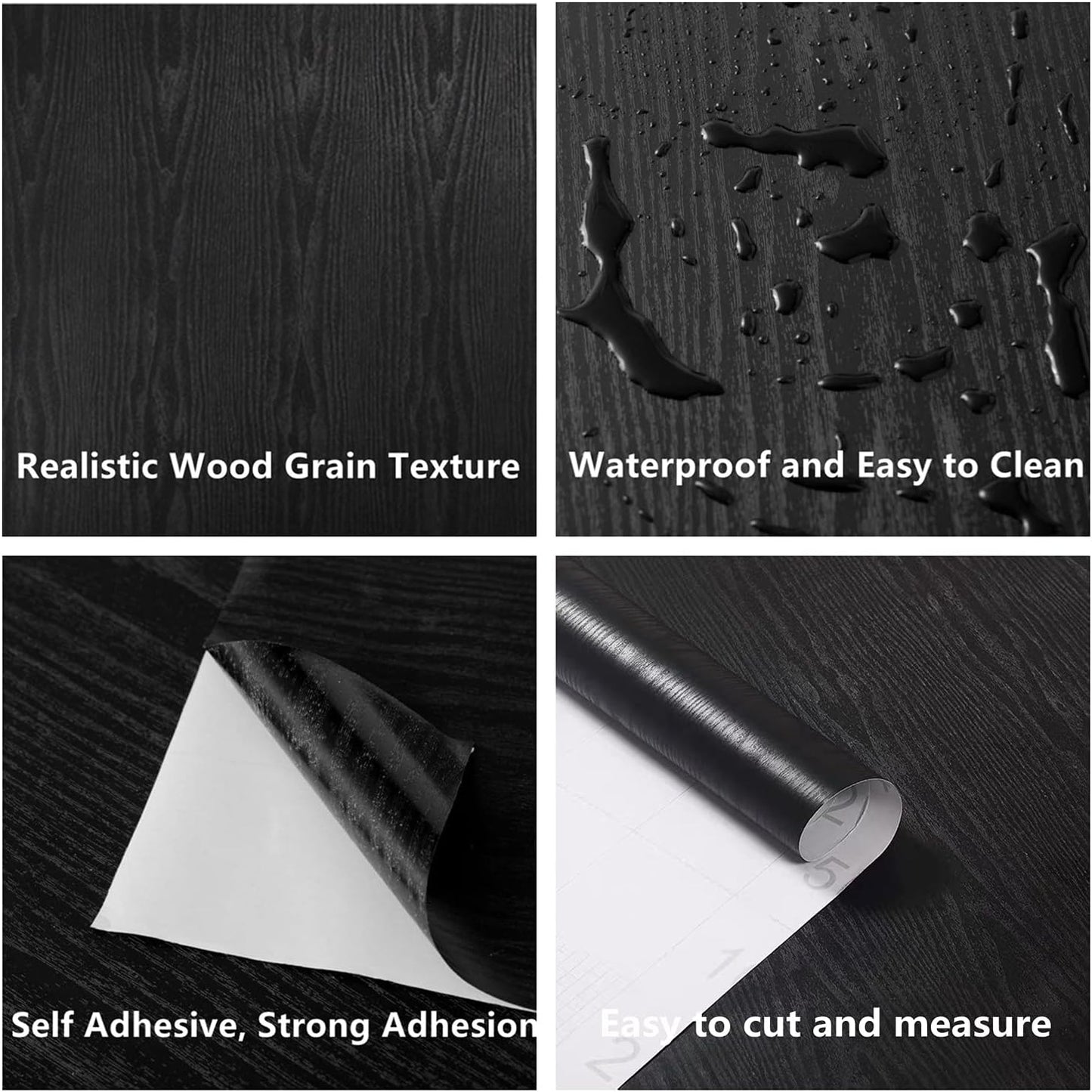 15.8" x400"White Wallpaper Self Adhesive Film Peel and Stick Wallpaper White Adhesive Paper Waterproof Removable DIY Decorative for Kitchen Cabinet Countertops Shelf Liner Upgrade Thicker