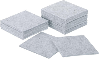 uxcell Furniture Pads, 16Pcs 2.5" - Square Self Adhesive Felt Furniture Pads, Floor Protectors for Furniture Feet Chairs Legs Hardwood Floors (Brown)