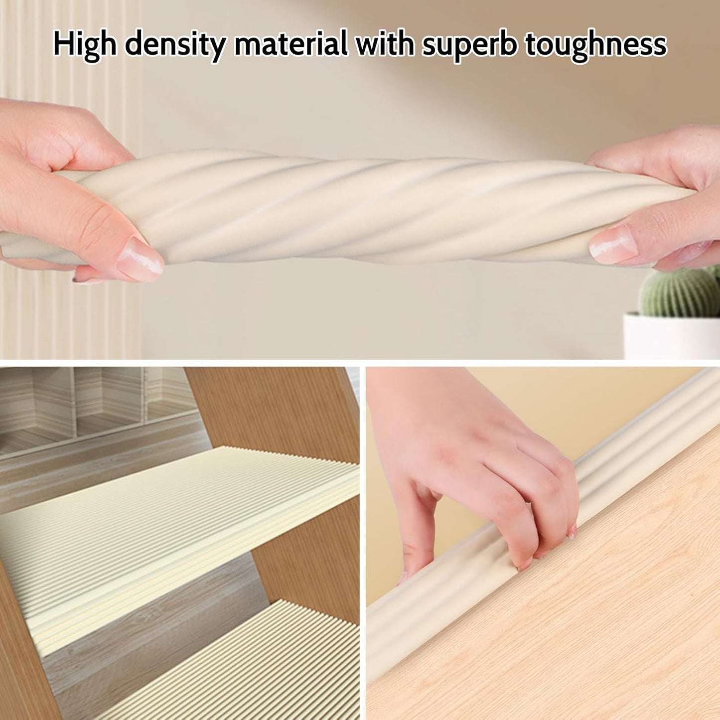 【6.56 Ft】 Baby Edge and Corner Guards - Soft Foam Table Bumper Strip, 3.15inch Wide Furniture Protector for Baby Proofing Table, Fireplace, Wall, Desk (Black)