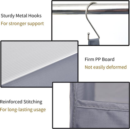 GRANNY SAYS 3-Shelf Hanging Closet Organizer and Storage, Collapsible Hanging Closet Shelves, Hanging Organizer for Closet & RV, Gray, 29 ½" H X 12" W X 12" D, 1-Pack