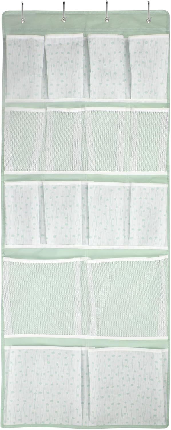 2 Pack- 12 Pocket Over Door Hanging Storage Organizer with 4 Kinds Pouch,Back of Closet Hanging Shelf Storage Organization for Sock,Hat,Underwear,Behind Door Caddy in Bedroom,Bathroom,Entrance,Dorm,RV