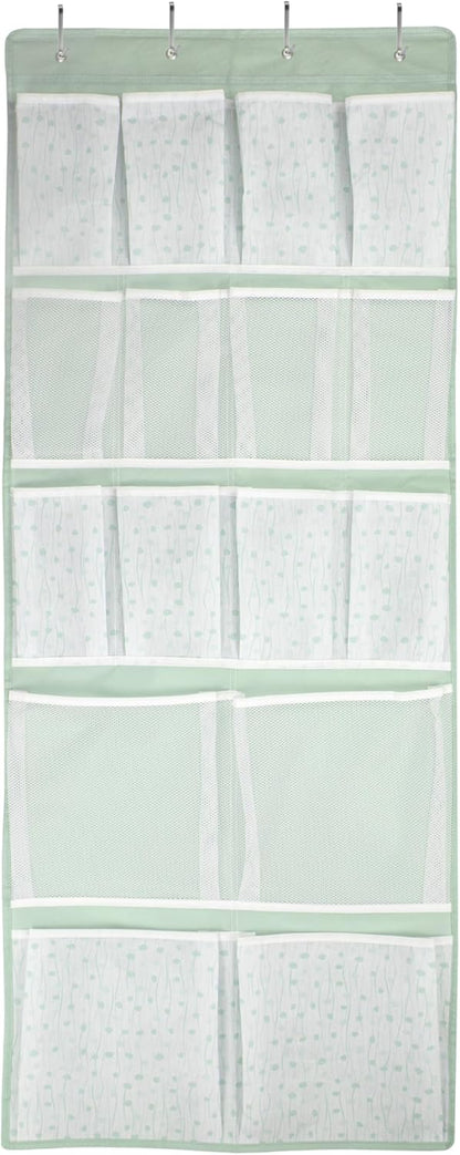 2 Pack- 12 Pocket Over Door Hanging Storage Organizer with 4 Kinds Pouch,Back of Closet Hanging Shelf Storage Organization for Sock,Hat,Underwear,Behind Door Caddy in Bedroom,Bathroom,Entrance,Dorm,RV