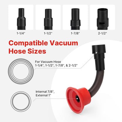 Shop-Vac 2-In-1 AC Drain Line Unclogger Tool, Universal Fit HVAC Drain Line Cleaner Adapter for Vacuums, Flexible & Durable Wet Vac Attachment with Clear Visibility for Sink, Floor Sewer, A/C Cleaning
