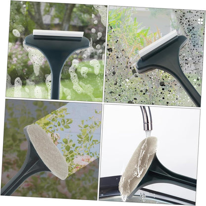 2pcs Window Screen Cleaning Brush Set Double-Sided Window Cleaner Tool Detachable Scrubber for Home Use Efficient Cleaning for and Screens