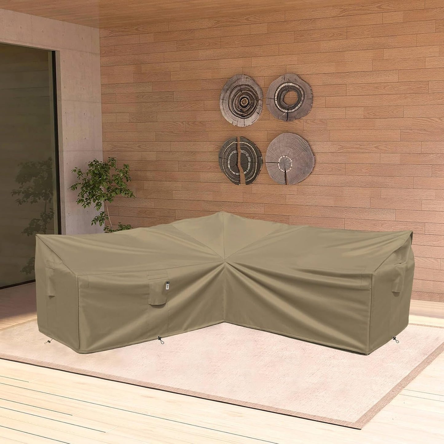 Patio Deck Box Cover, 63x30 Inch Fire Pit Covers with Straps and Handles, Waterproof Heavy Duty Outdoor Furniture Winter Cover for Keter, Suncast, Lifetime Container