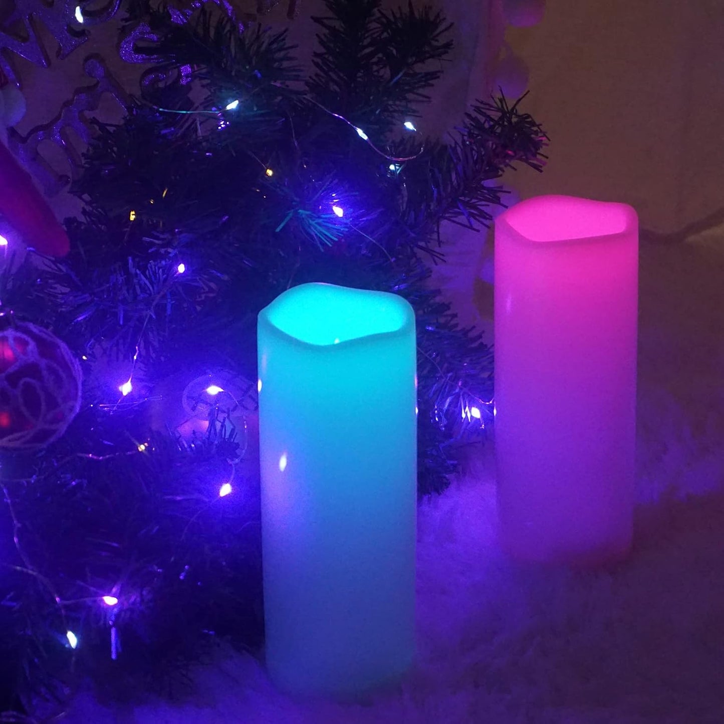CANDLE CHOICE Waterproof Outdoor Battery Operated Flameless Candles with Remote Timer Plastic Flickering Fake Electric LED Pillars for Lantern Garden Wedding Christmas Decorations 3x4 Inches 3 PCS