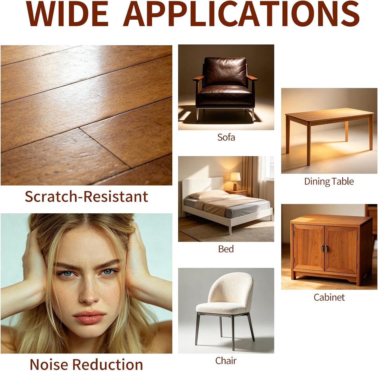Chair Leg Floor Protectors, 24 Pack Silicone Furniture Pads for Hardwood Floors, Anti-Scratch Furniture Sliders Felt Pads, Noise-Reducing Chair Feet Covers, Table Legs Fit Sizes to(1.3" to 1.97")