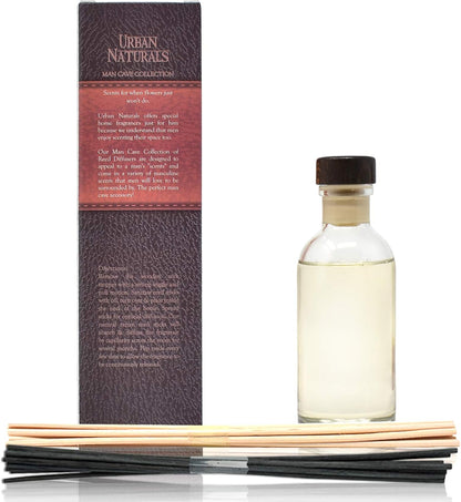 Urban Naturals Smoked Vanilla Reed Diffuser Set with Vanilla Bean, Sandalwood & Leather | Made in the USA - Colors C