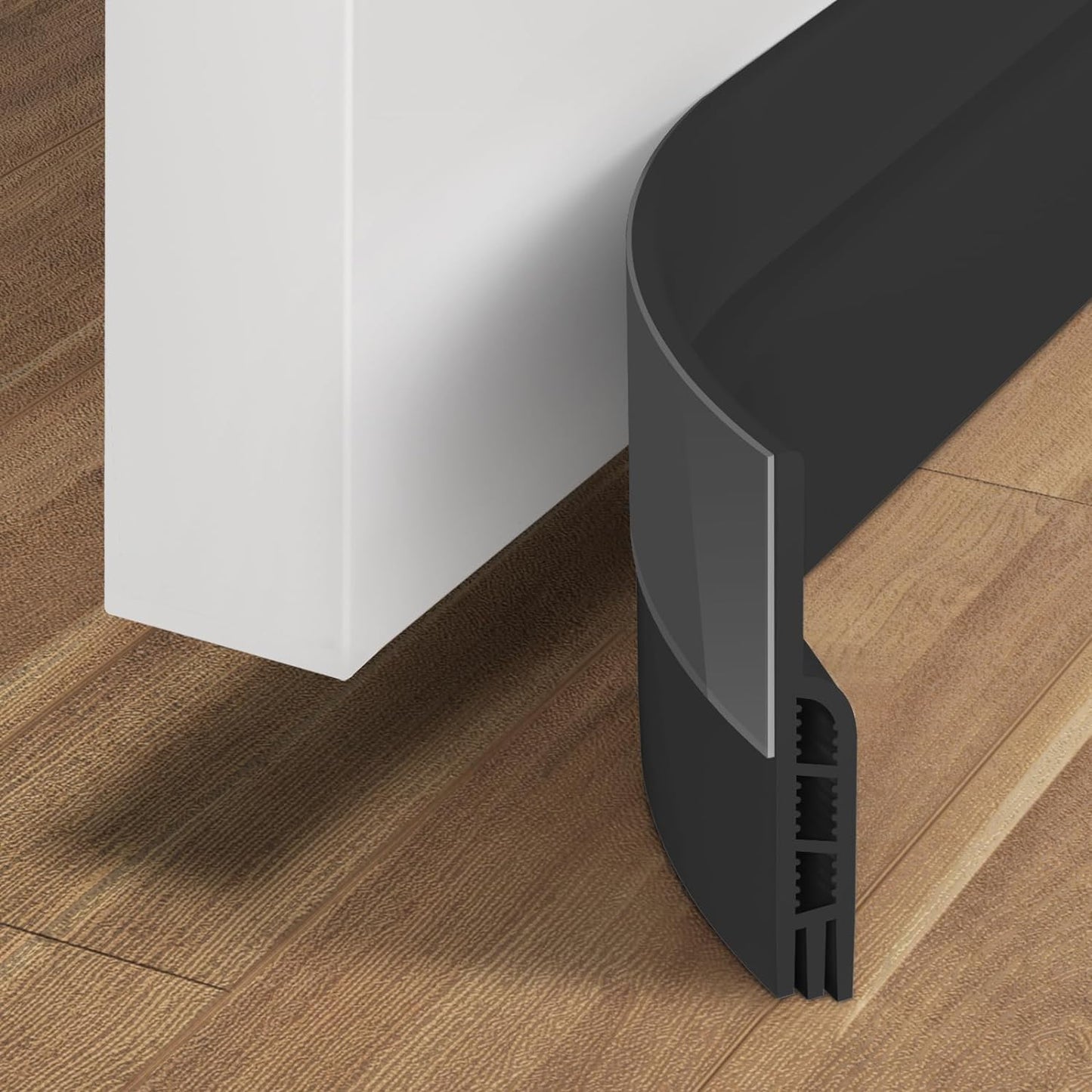 Holikme Door Draft Stopper Under Door Draft Blocker Insulator Doors Sweep Weather Stripping Noise Stopper Sheets, Rolls & Strips Strong Adhesive, White