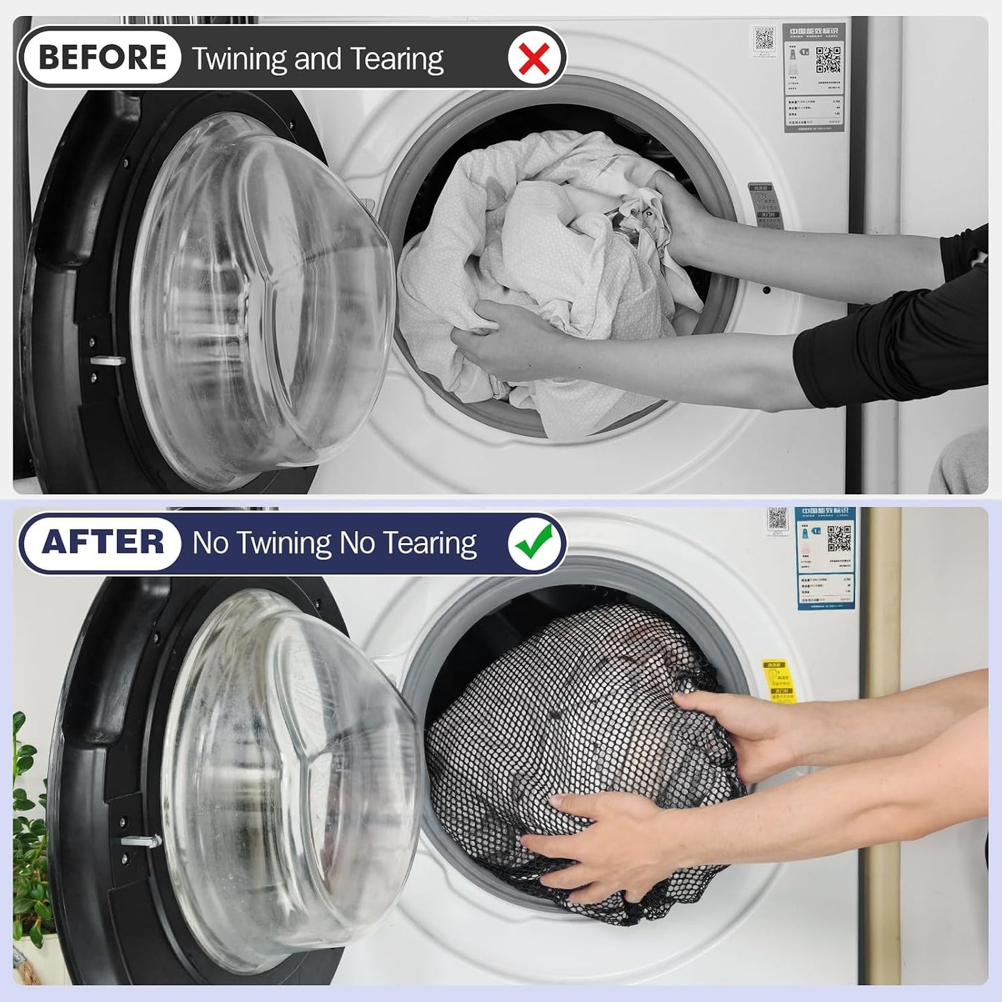 3 Pack XXL Mesh Laundry Bags for Delicates, Extra Large Laundry Wash Bags for Clothes,Bed Linen,Toys with Drawstring Closure Sturdy(3 XXLarge 28 x 26 Inches)