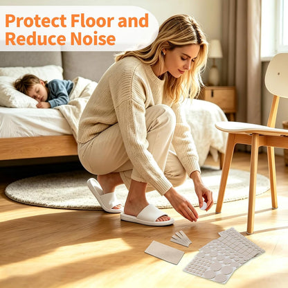 Felt Furniture Pads 300 Pieces, Furniture Pads for Hardwood Floors, Felt Pads for Chair Legs Furniture, Floor Protectors for Furniture Black
