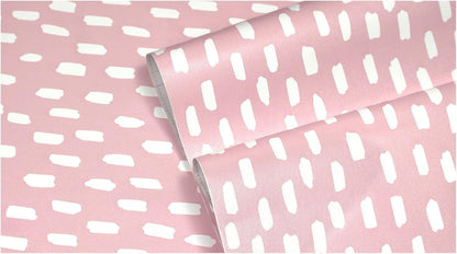 HAOKHOME Peel and Stick Wallpaper Boho Modern Dots Wall Paper Removable for Bathroom Caramel/White Contact Paper 17.3in x 9.8ft