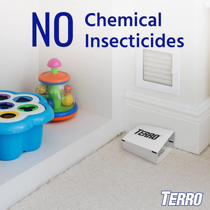 TERRO T3206SR Non-Toxic Indoor Spider, Ant, Cockroach, Centipede, & Insect Traps - Includes 12 Bug Traps Indoor for Homes
