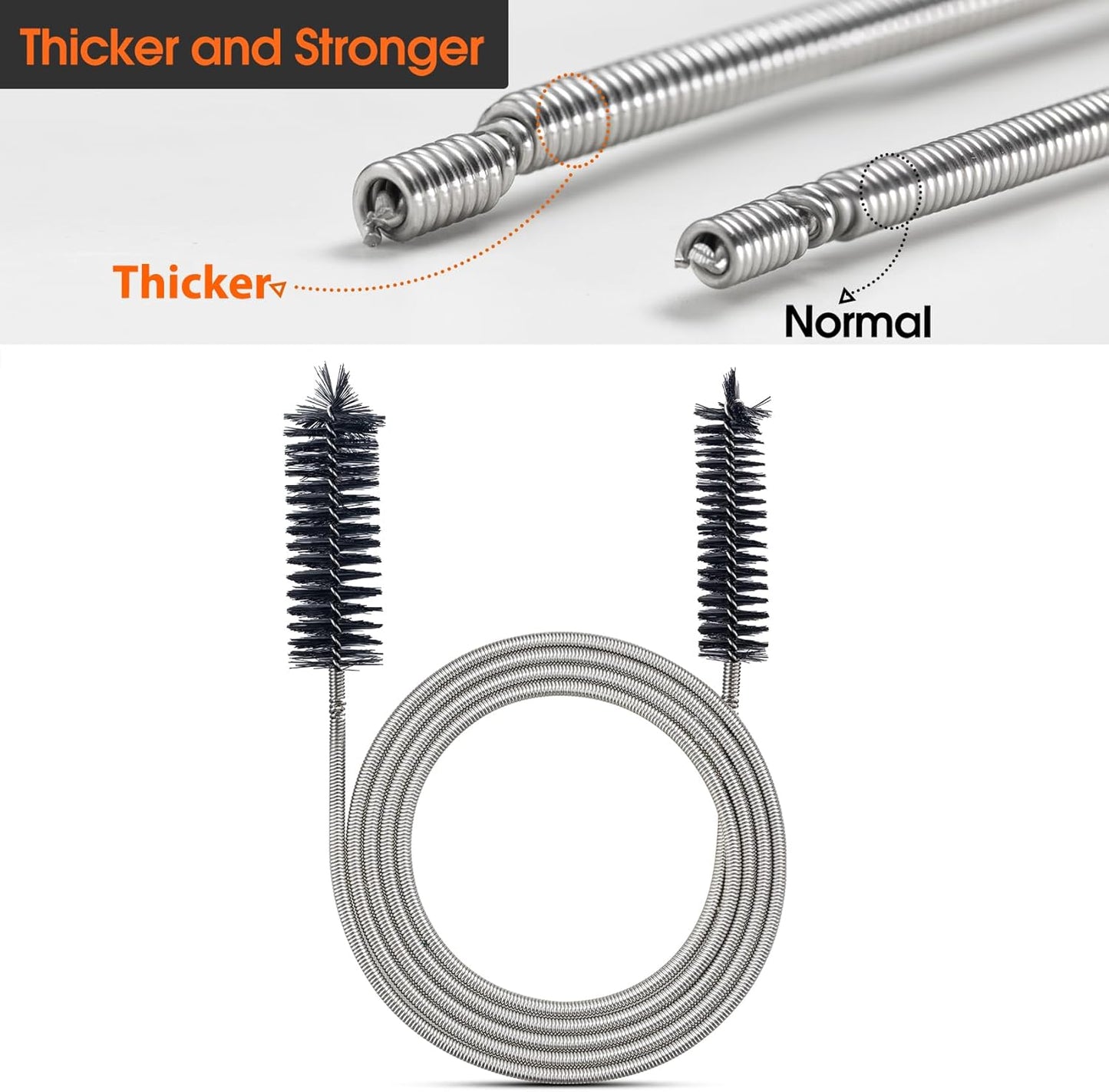 Long Drain Brush Flexible Feeding Tube Brush Slim Cleaning Brush Hose Pipe Brush