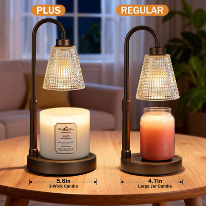 Innqoo Candle Warmer Lamp with Timer, Dimmable Candle Warmer for Jar Candles, Height Adjustable Wax Melts Warmer, Birthday Gifts for Women Mom, House Warming Gifts New Home Decor
