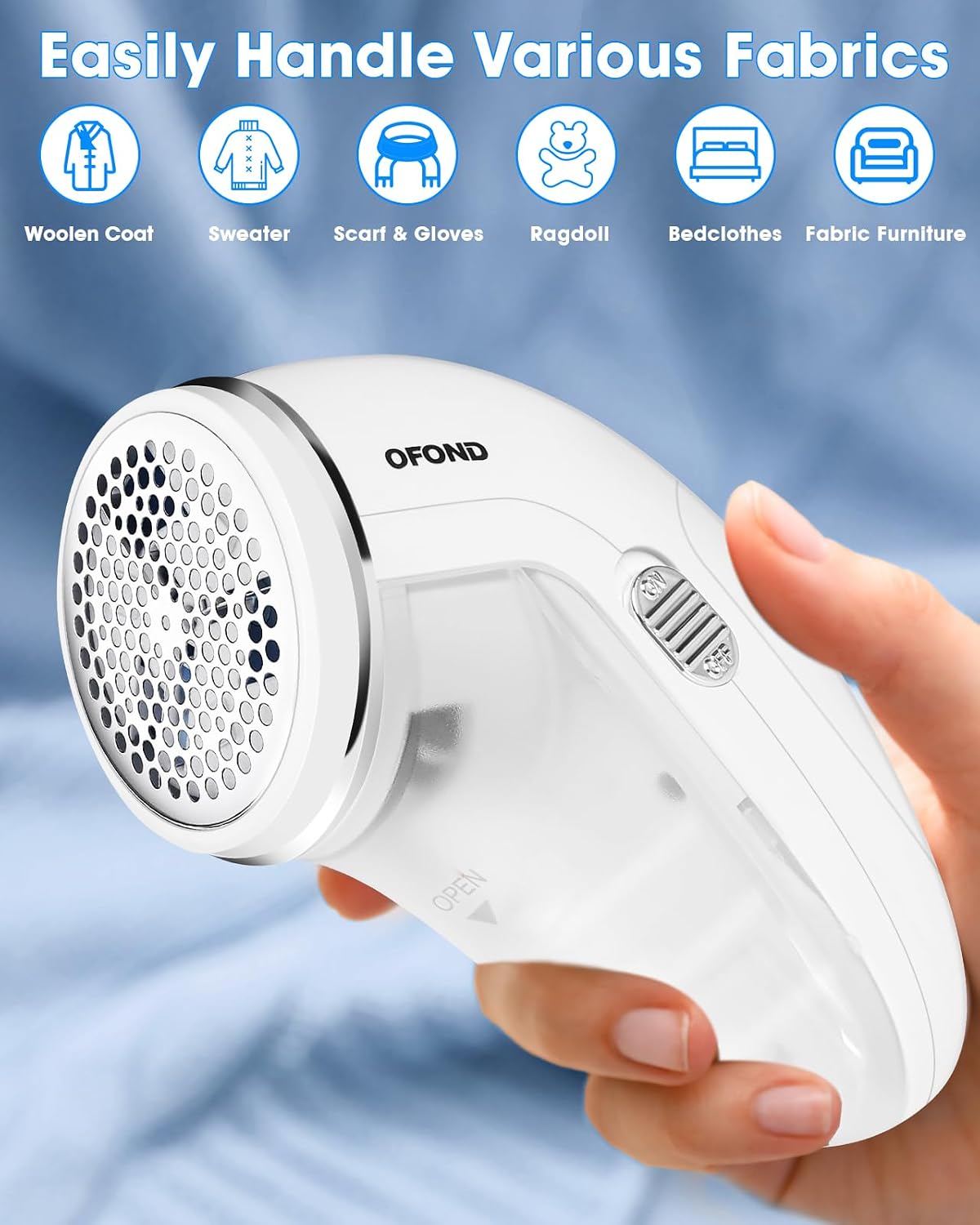 Lint Remover,Fabric Shaver for Clothes,Electric Lint Shaver Rechargeable Long-Lasting Battery,Portable Clothes Shaver Pill Remover,Large Shaving Area 2 Speeds Effortlessly Cut Fuzz Ball Pilling