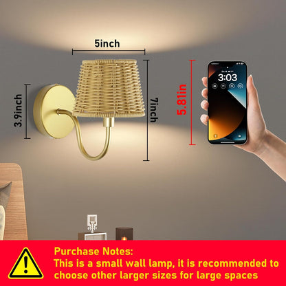 Battery Operated Wall Sconce Set of 2, Rechargeable Wireless Sconces with Dimmable Detachable Magnetic Bulbs and Remote, 3 Colors Wall Lights for Bedroom Living Room Hallway Fireplace