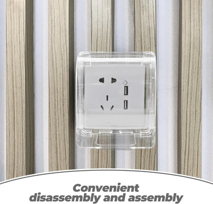 Transparent Outdoor Electrical Outlet Cover Protector Weatherproof In-use Receptacle Enclosure for Home Bathroom Kitchen Splash-resistant and Design