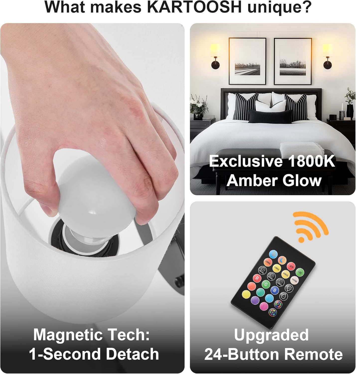 Battery Operated Wall Sconces Set of Two,Wireless Rechargeable Wall Light With Remote Control, Dimmable, Amber Light/Warm White/Natural White/Daylight/RGB, Timer,for Living Room,Bedroom,Entryway,Gold