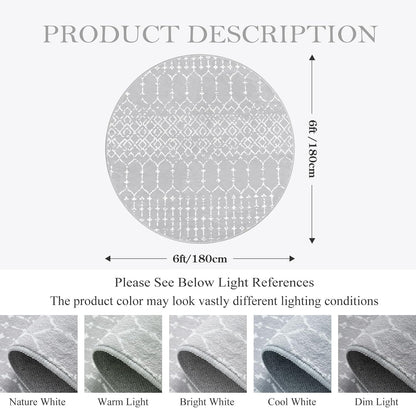 Lahome Moroccan Entry Rug 2x3, Non-Slip Washable Front Indoor Door Mat Rubber Backing Low-Profile Door Rugs, Small Geometric Print Distressed for Entryway Bathroom Kitchen, Black Hana