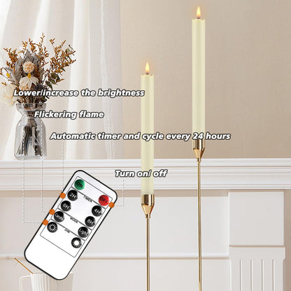 YOROXRG Set of 24 Waterproof Outdoor Flameless Candles, LED Candles with 4 Remote and Timer,(H 4" 5" 6" x D 2.2"),for Christmas,Halloween,Wedding,Festival