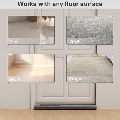 Under Door Draft Stopper 36" Double Sided Door Sweep, Blocks Noise, Cold Air, Light, Dust, Smoke, Odor, Soundproof, Fits 30" 32" 36" Doors
