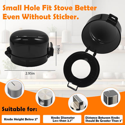 5-Pack Stove Knob Covers for Child & Pet Safety – Upgraded Push-On Gas Stove Locks, Clear Heat-Resistant Oven Knob Protectors, Babyproof Kitchen Appliance Guards