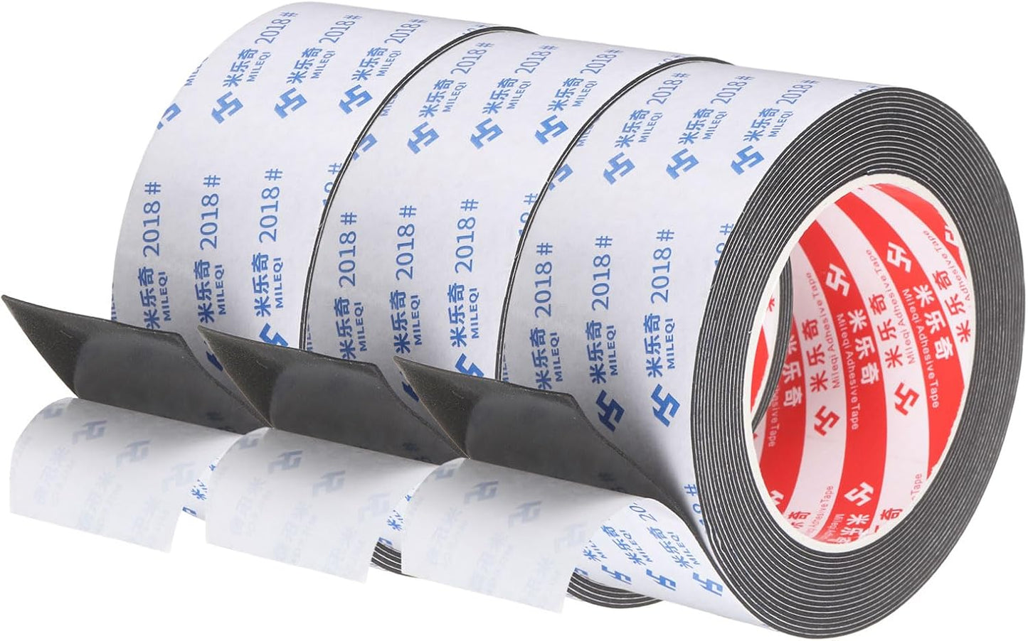 PATIKIL Sponge Rubber Foam Tape, 5/8" W x 1/8" t x 16.4ft l Self-Adhesive Foam Insulation Tape Weather Stripping for Window Door Soundproofing Weatherstrip AC Seal Strip, Black