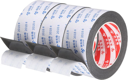 PATIKIL Sponge Rubber Foam Tape, 5/8" W x 1/8" t x 16.4ft l Self-Adhesive Foam Insulation Tape Weather Stripping for Window Door Soundproofing Weatherstrip AC Seal Strip, Black