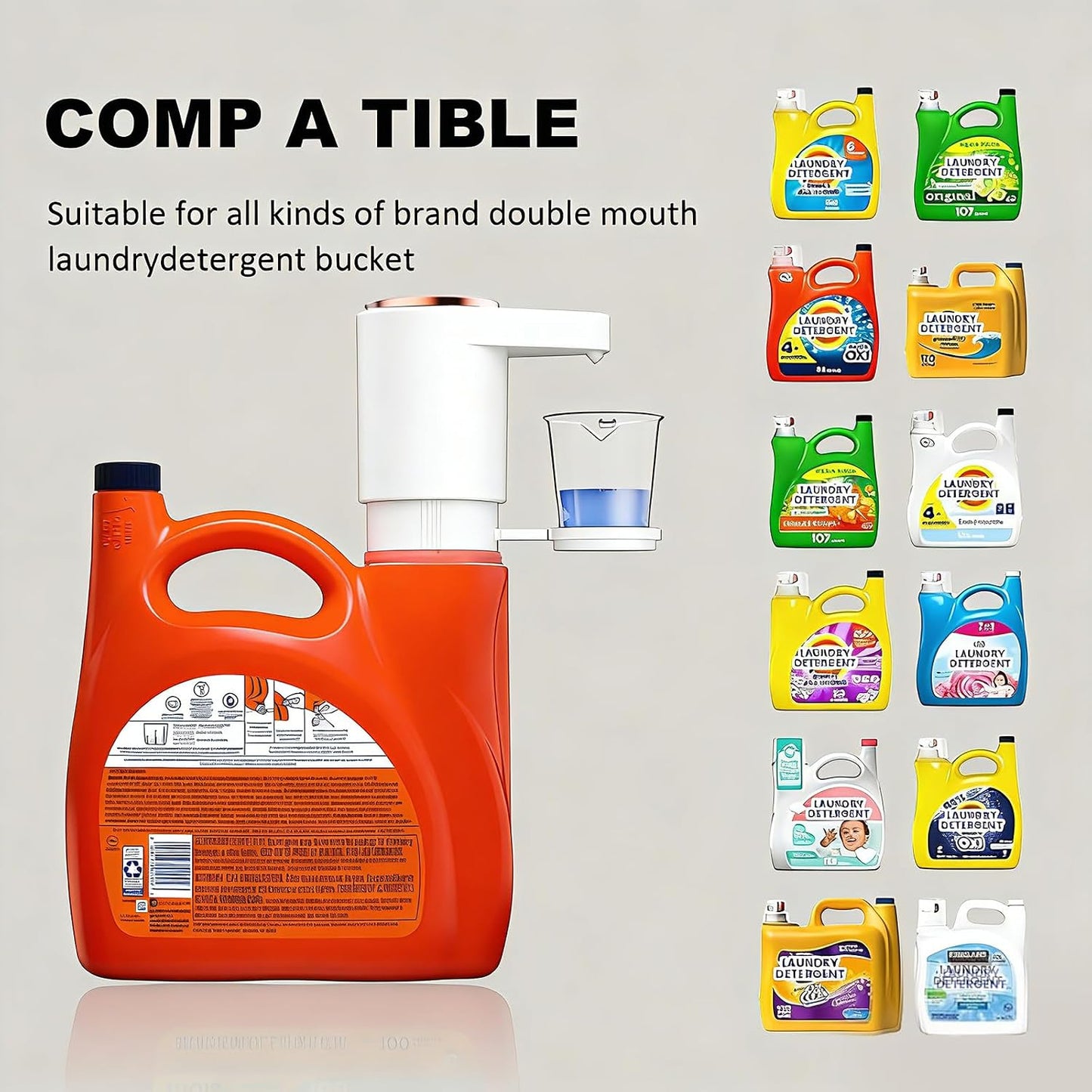 Electric Detergent Dispenser,Automatic Laundry Detergent Dispenser,Wireless Electric Detergent Pump,Quickly Resolve Burdens in Laundry Room Organization