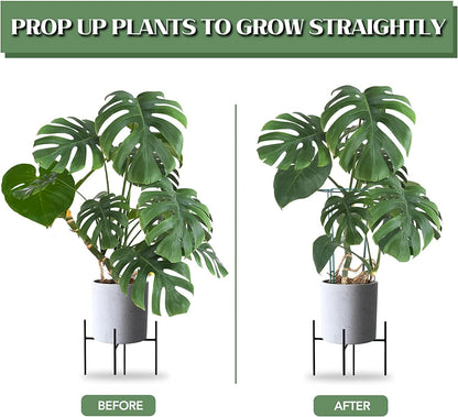 12 Pack 16 Inch Metal Plant Support Stakes for Outdoor Plants and Flowers | Peony cages and supports, Flower stakes, Includes 15 Pcs twist ties, Sturdy, Rust-proof, Easy to install, Durable
